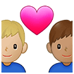 👨🏼‍❤️‍👨🏽 Pasangan dengan Hati Pria dengan Pria Warna Kulit Cerah Sedang dengan Warna Kulit Sedang Samsung