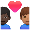 👨🏿‍❤️‍👨🏽 Pasangan dengan Hati Pria dengan Pria Warna Kulit Gelap dengan Warna Kulit Sedang Samsung