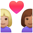 👩🏼‍❤️‍👩🏽 Pasangan dengan Hati Wanita dengan Wanita Warna Kulit Cerah Sedang dengan Warna Kulit Sedang Samsung