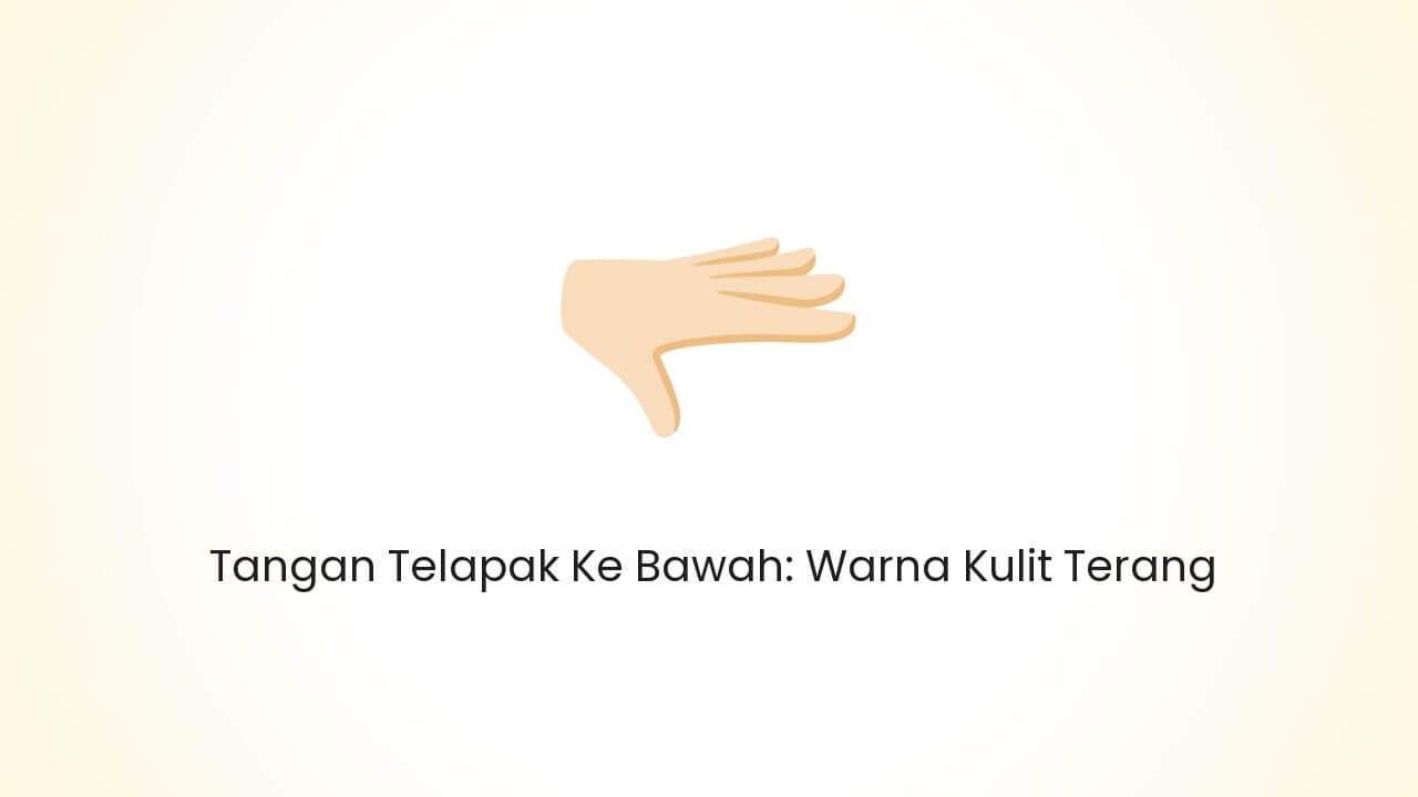 Palm Down Hand: Light Skin Tone