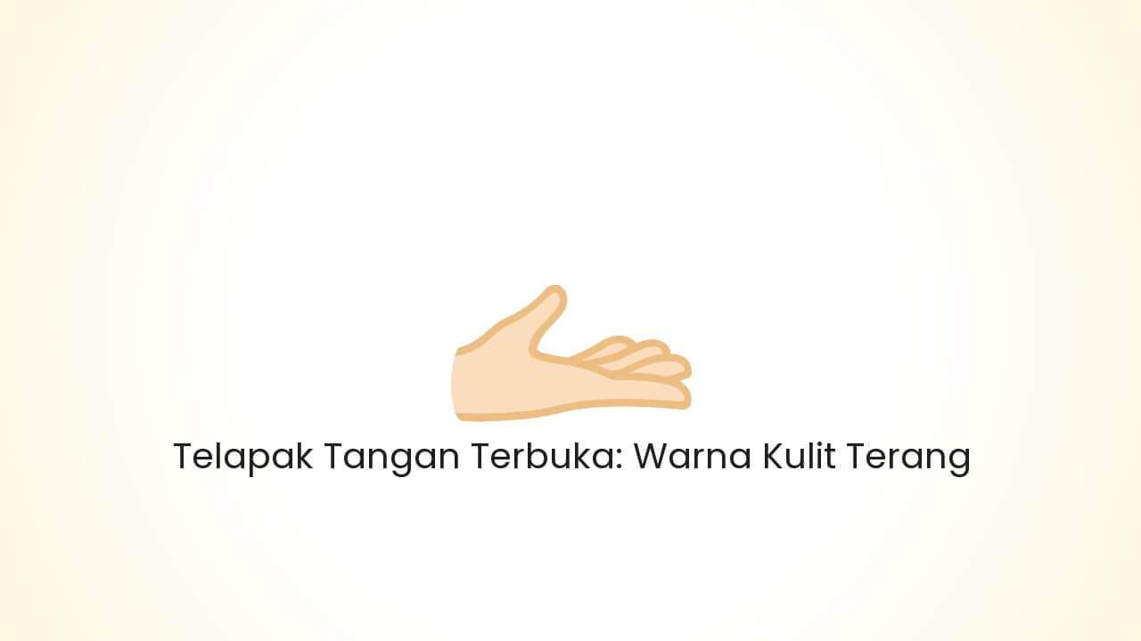 Palm Up Hand: Light Skin Tone