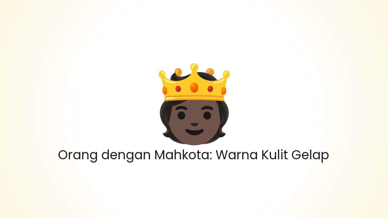 Person with Crown: Dark Skin Tone