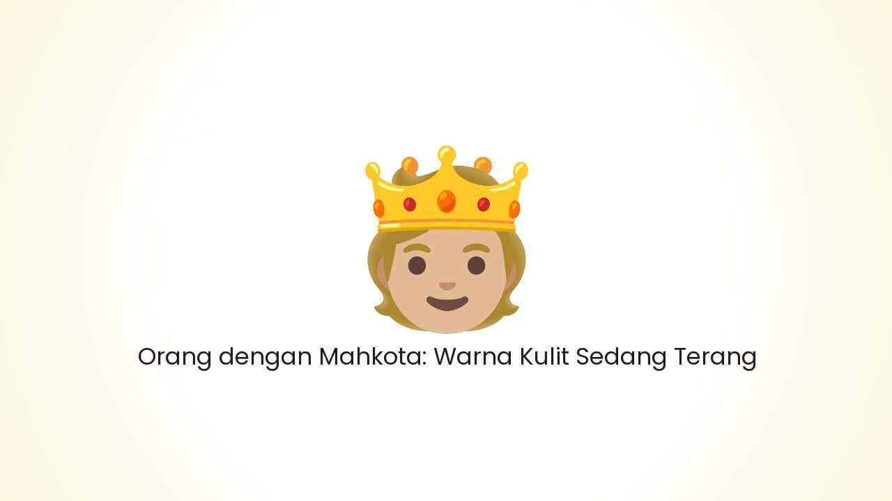 Person with Crown: Medium-Light Skin Tone