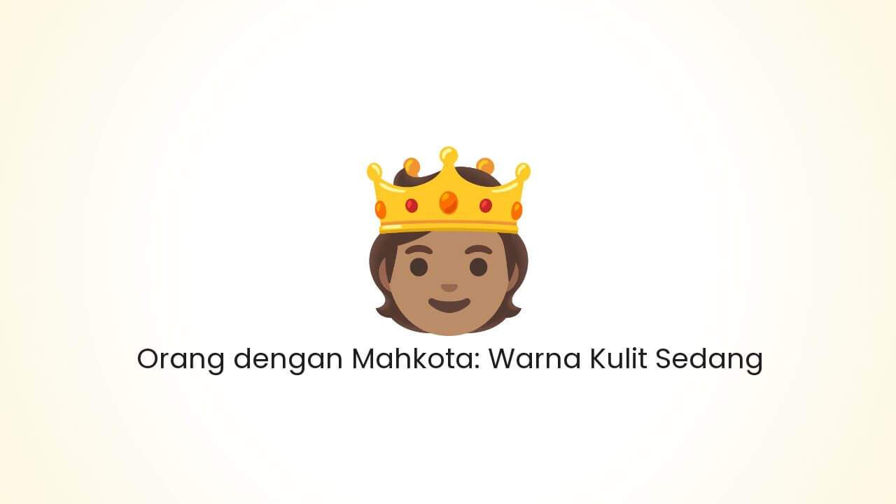 Person with Crown: Medium Skin Tone