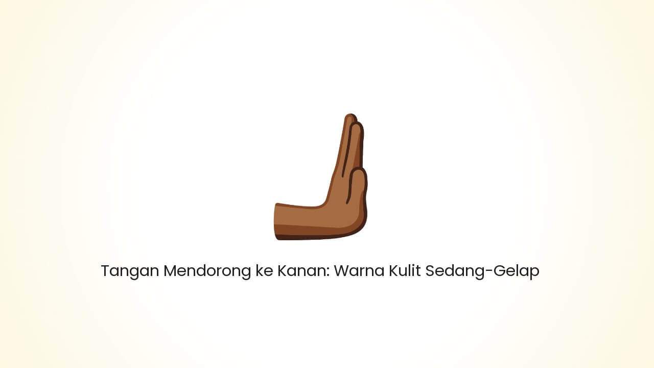 Rightwards Pushing Hand: Medium-Dark Skin Tone