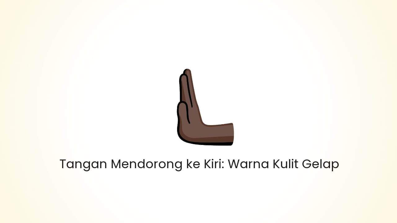 Leftwards Pushing Hand: Dark Skin Tone