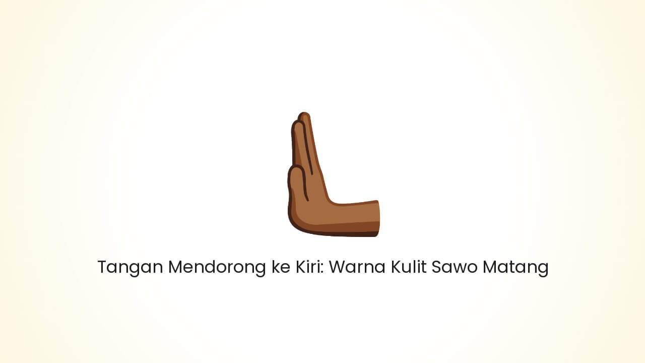 Leftwards Pushing Hand: Medium-Dark Skin Tone