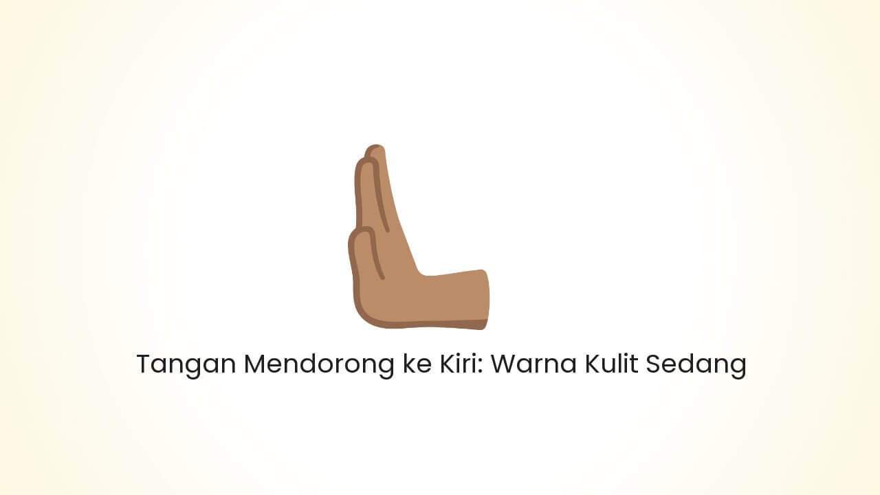 Leftwards Pushing Hand: Medium Skin Tone